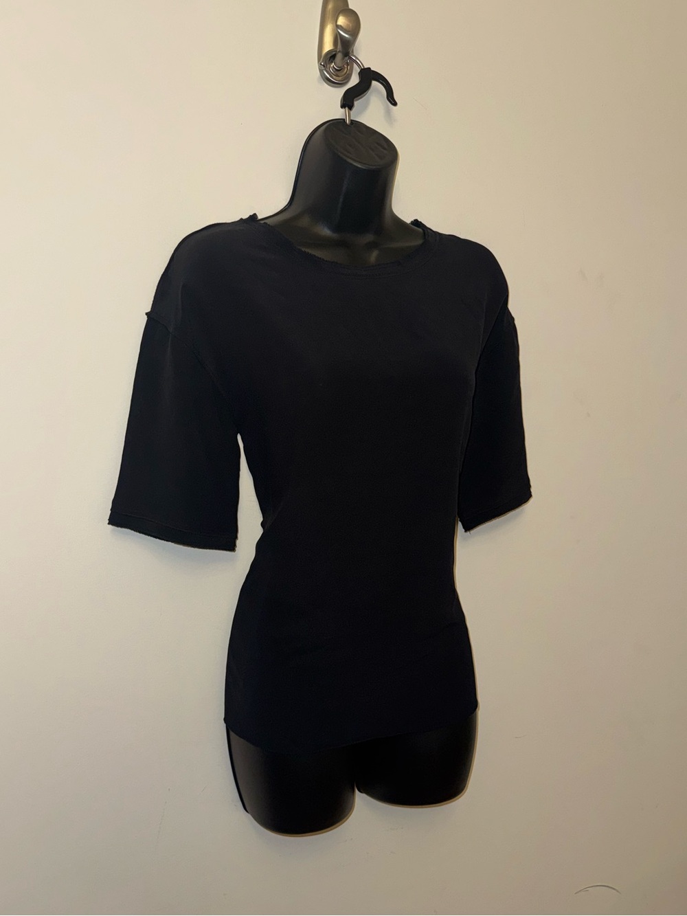 Dolce & Gabbana Vintage Black Frayed Edge T-Shirt